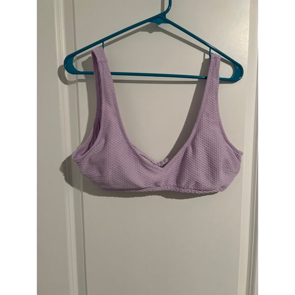 aerie Other - Aerie Jacquard Voop Plunge Bikini Top – Size XL